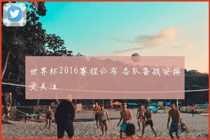 世界杯2016赛程公布 各队备战安排受关注